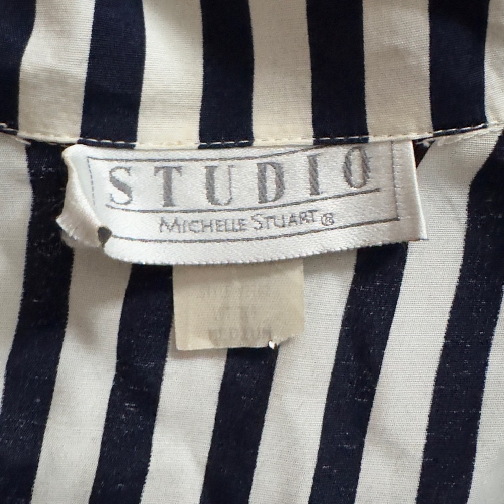 Michelle Stuart Black and White Striped Jacket - Picture 5 of 5